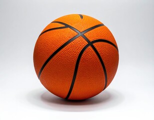 Orange basketball against a plain white background