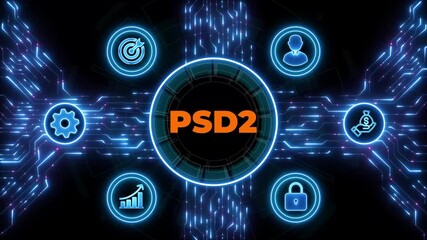 Fintech Financial technology Cryptocurrency investment and digital money. Digital Data moving on Circuit Board background. - Powered by Adobe