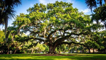 Obraz premium Majestic oak tree in park