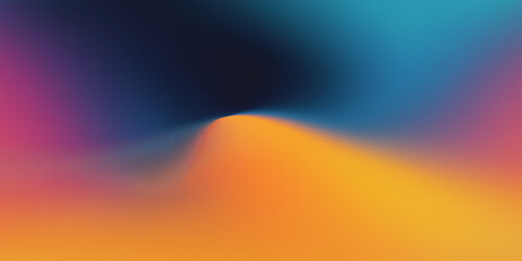 Obraz premium Abstract Gradient Background with Vibrant Orange, Blue, and Purple Colors in Smooth Halftone Texture