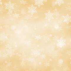 Christmas background golden pattern with copyspace copy space in winter card snow flakes snowflakes wallpaper squared