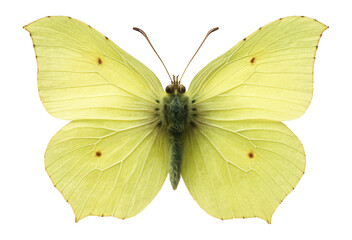 Fototapeta premium Common brimstone butterfly with pale yellow wings