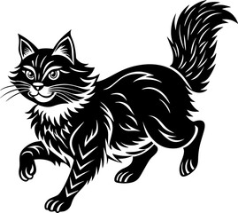 black and white cats