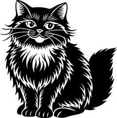 vector illustration of a cat