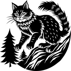 Obraz premium vector illustration of a cat