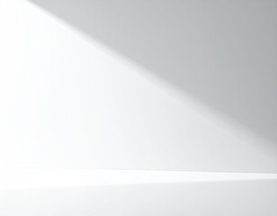 Empty white room with angled light