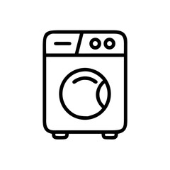 Automatic Washing Machine Appliance Icon For Web And Graphic Design