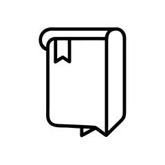 Bookmark Document With Folded Corner Icon For Web And Graphic Design
