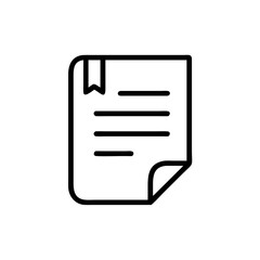 Bookmark Folded Corner Document Page Icon For Web And Graphic Design