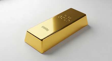 Solid gold bullion bar gleaming with prestige and value investment asset