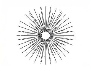 Obraz premium Abstract circular graphic with radiating lines