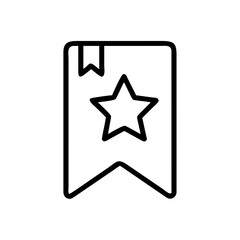 Bookmark Star Favorite Icon On Paper Icon For Web And Graphic Design