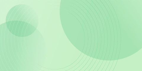 Abstrack soft Background in Gradient green and white Tones with Circles. Circle effect style geometric, estetik
