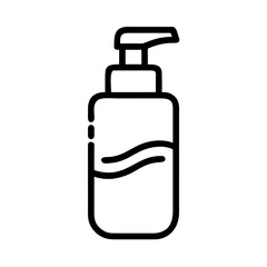Cosmetic Bottle With Pump Dispenser Icon For Web And Graphic Design