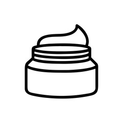 Cosmetic Jar With Lid Skincare Product Icon For Web And Graphic Design