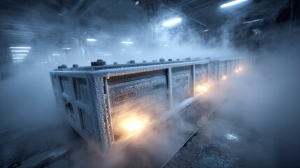 Electric Vehicle Battery Undergoing Extreme Testing Conditions