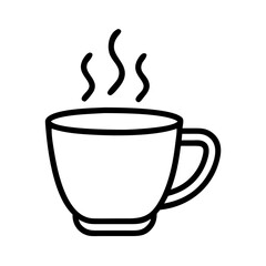 Hot Coffee Cup With Steam Icon For Web And Graphic Design