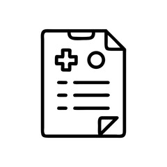 Fototapeta premium Hospital Treatment Insurance Paperwork Icon For Web And Graphic Design