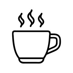 Hot Coffee Cup With Steam Icon For Web And Graphic Design