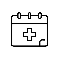 Medical Appointment Insurance Calendar Schedule Icon For Web And Graphic Design
