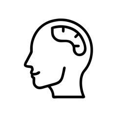 Mental Health Awareness Head Profile Icon For Web And Graphic Design
