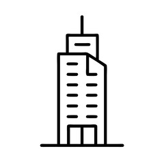 Modern Office Building Skyscraper Icon For Web And Graphic Design