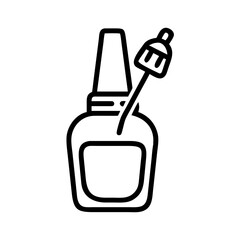 Obraz premium Nail Polish Cosmetic Beauty Bottle Icon For Web And Graphic Design