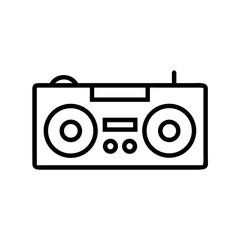 Music Stereo Boombox Player Icon For Web And Graphic Design