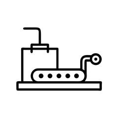 Paper Mill Production Machine Icon For Web And Graphic Design