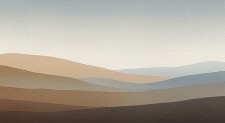 Fototapeta premium Sunrise casts an orange glow over arid sand dunes in the Sahara desert landscape
