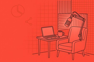 Professional Soundproof Podcast Recording Corner Setup for Content Creators