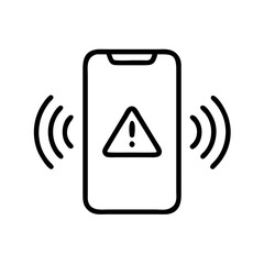 Smartphone Ringing Vibration Alert Icon For Web And Graphic Design