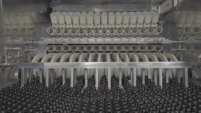 Syrup bottles process of pharma factory slog