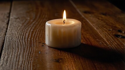 Candle Dark Room Art A minimalist design of a white candle burning slowly in a dark room conveying calm