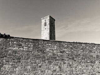 B&W, St Rules Tower,  St Andrews Cathedral, Fife, Scotland.