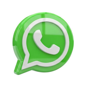 3D WhatsApp Icon Isolated Transparent PNG