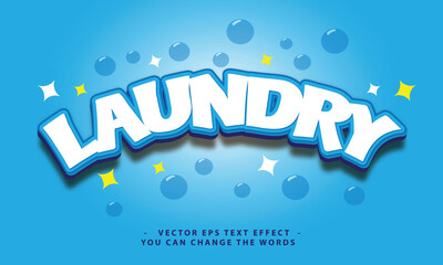 Laundry Text Effect - Clean and Fun Editable Vector Design