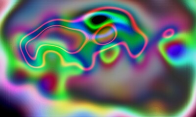 Abstract swirling vibrant neon colors create a psychedelic and energetic visual experience