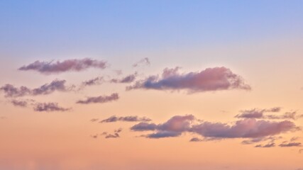 Sky Replacement Warm Sunset Sky Few Clouds