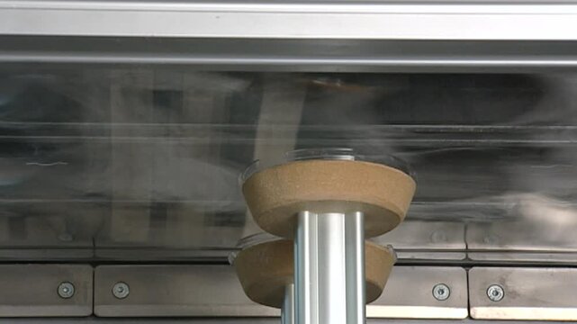 Detail of heated compression molding process