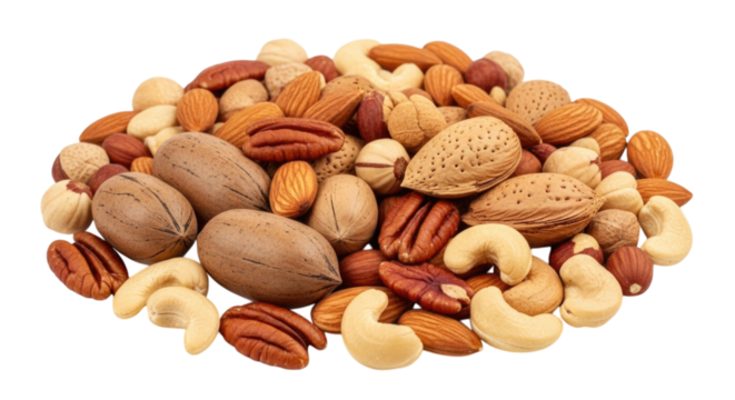 Assortment of Mixed Nuts Isolated Transparent PNG