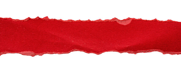 red torn or ripped paper isolated on transparent png background,realistic torn cardboard paper edges,torn or ripped red paper frame