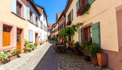 Quaint European street scene