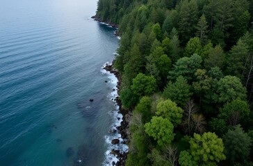 Obraz premium aerial view of a tropical island