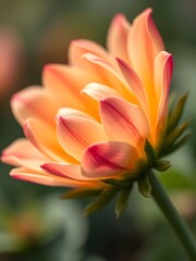 Fototapeta premium red and yellow dahlia