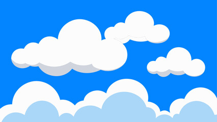Obraz premium Clouds floating in the bright blue sky