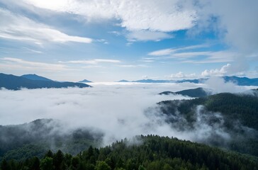 Fototapeta premium mountain landscape with clouds