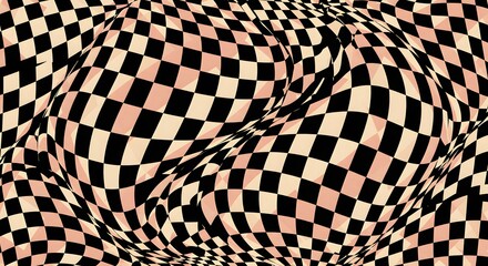 Obraz premium Modern seamless checkered warp pattern in vector, suitable for wallpapers, branding, and fashion textiles.
