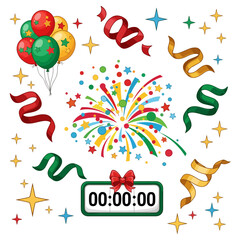 vector collection of party celebration elements