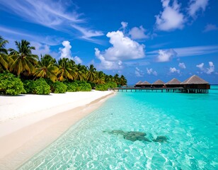 Tropical beach resort paradise
